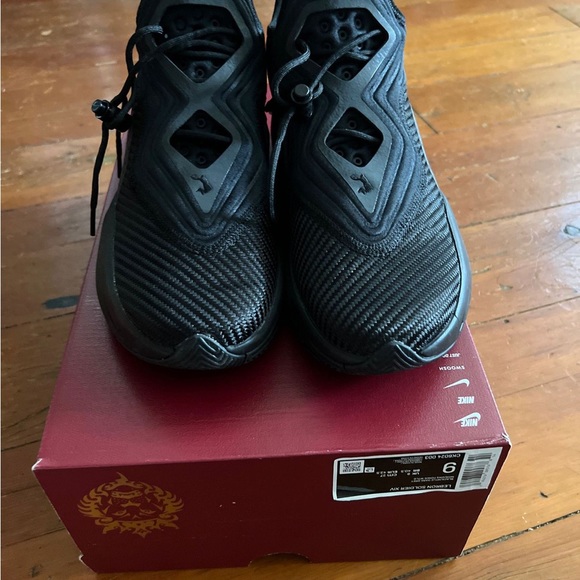 Nike LeBron James Soldier XIV 14 Triple Black Blackout Size 9 New - Picture 6 of 14